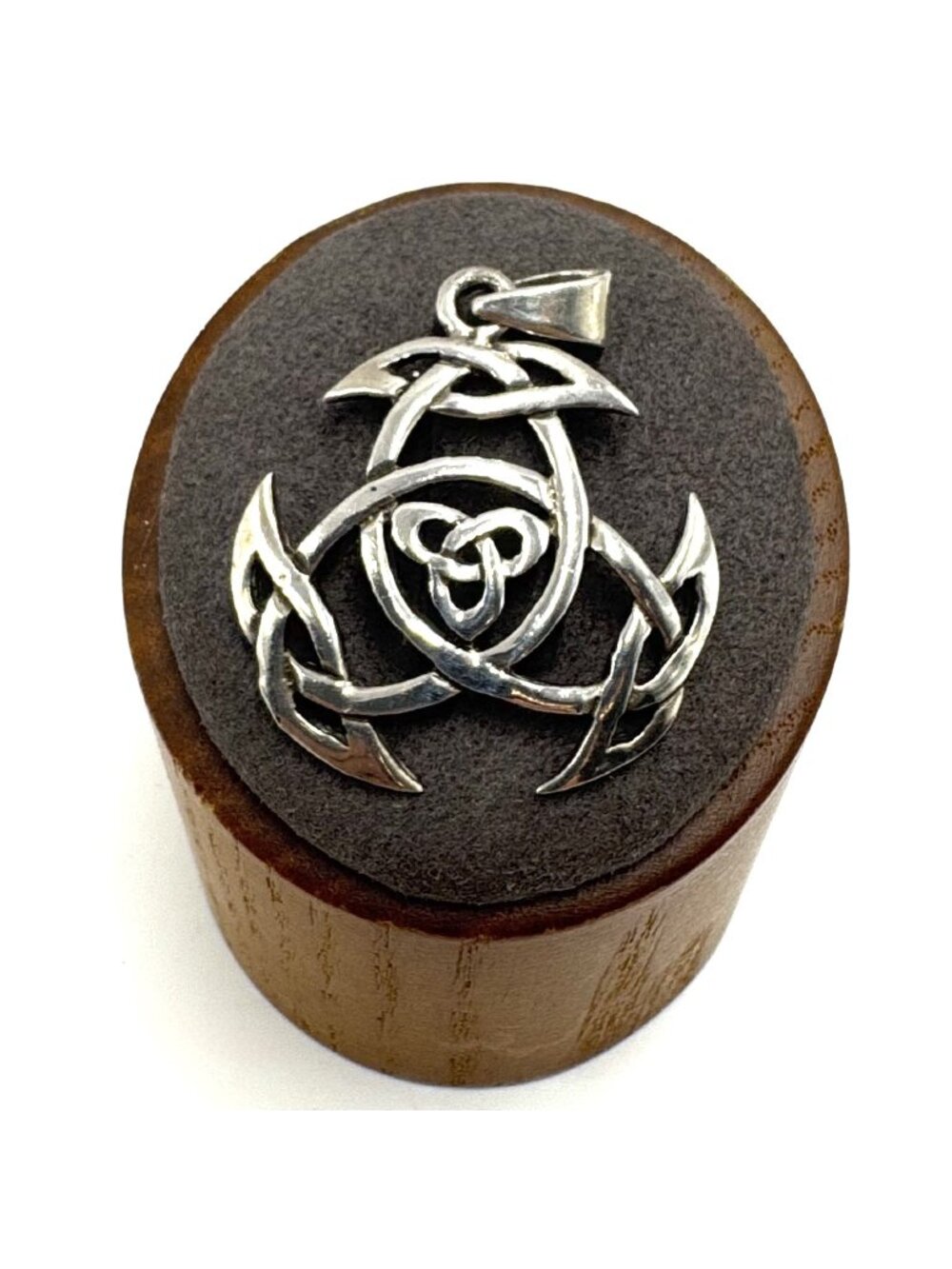 Solid Sterling Silver 925 Celtic Knot Design Pendant Size 1.5" Length